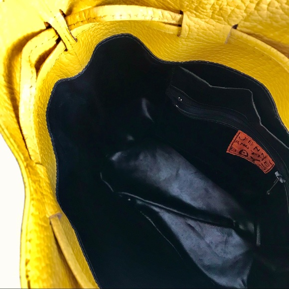 POSHER CHEAP😋 RARE VINTAGE🌻JENNY AND THE BOYS TRENDY BUCKET BAG - Picture 16 of 16